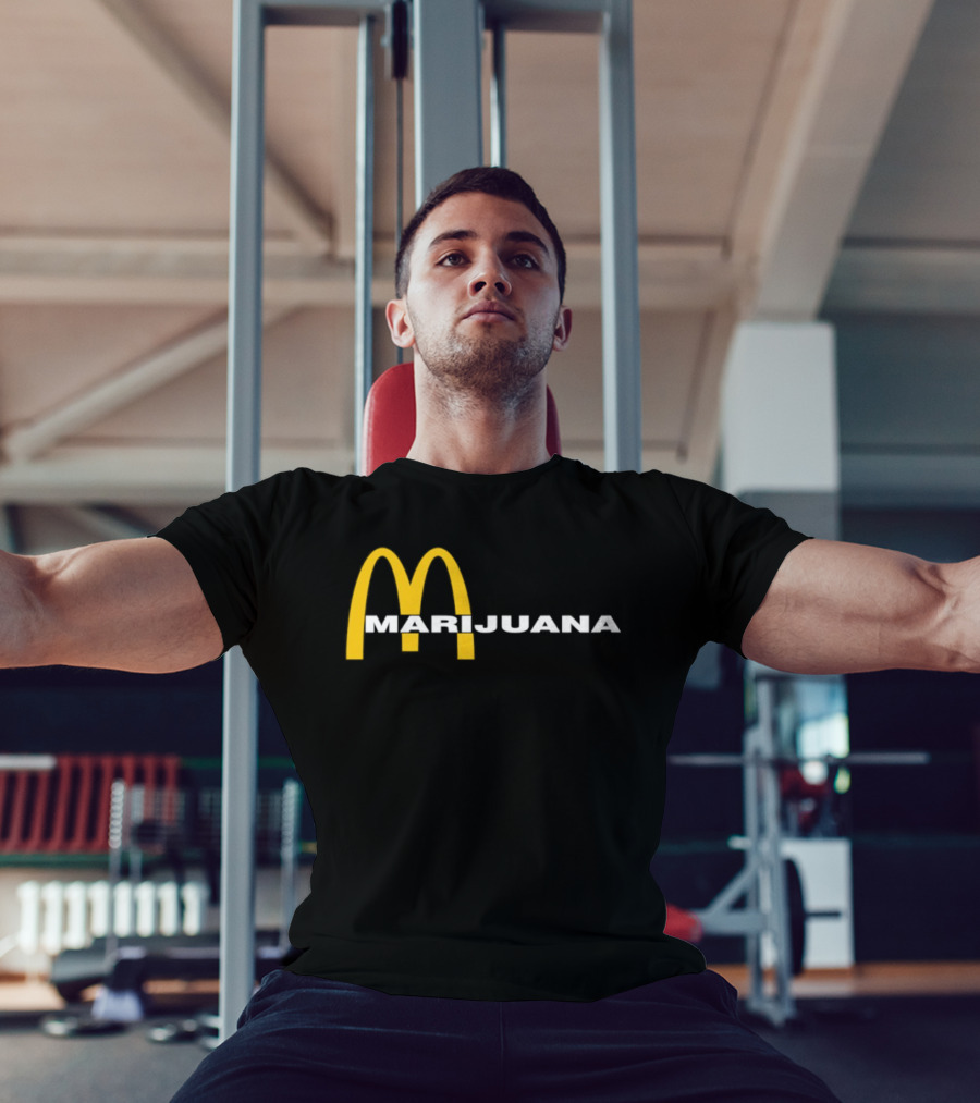 Marijuana Parody McDonald's Golden Arches T-Shirt
