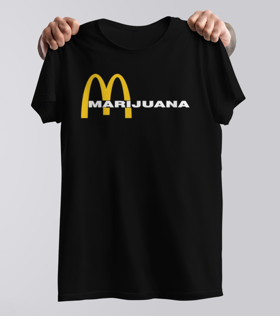 Marijuana Parody McDonald's Golden Arches T-Shirt