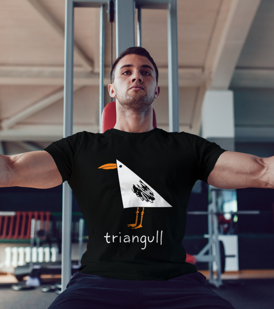 Triangull Seagull Triangle Bird Pun Triangular Art Bird T-Shirt