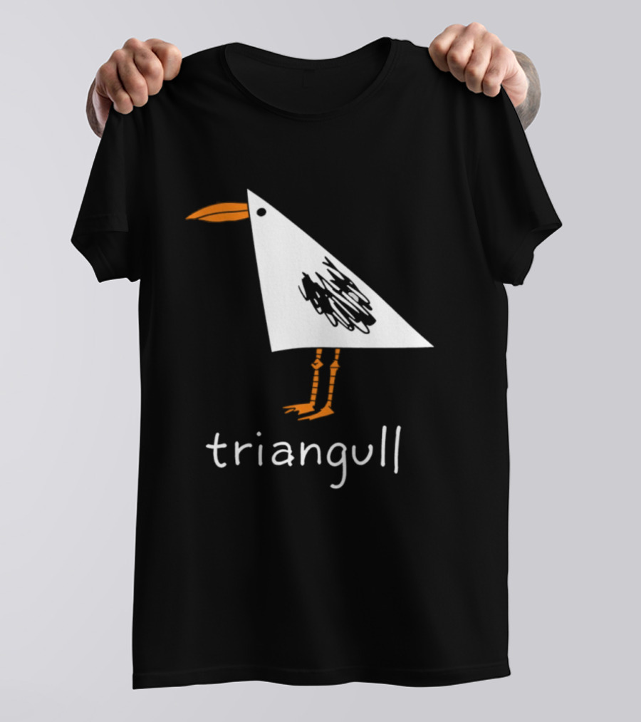 Triangull Seagull Triangle Bird Pun Triangular Art Bird T-Shirt