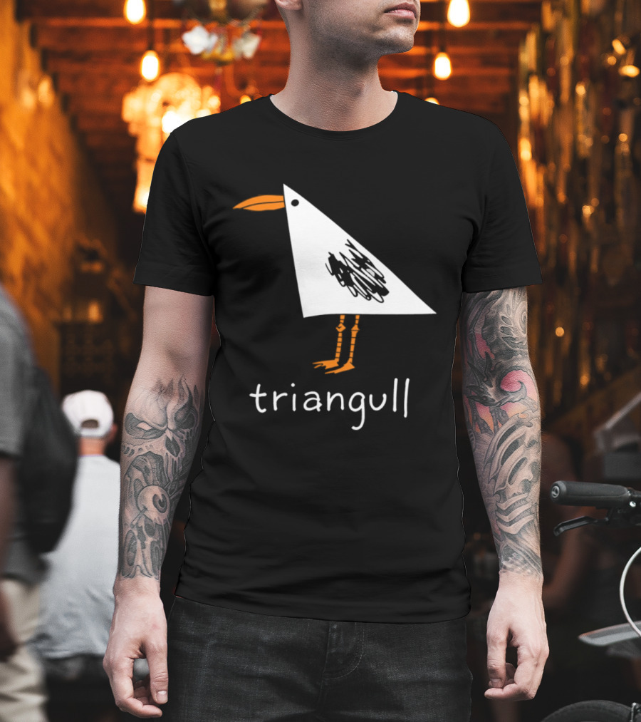 Triangull Seagull Triangle Bird Pun Triangular Art Bird T-Shirt