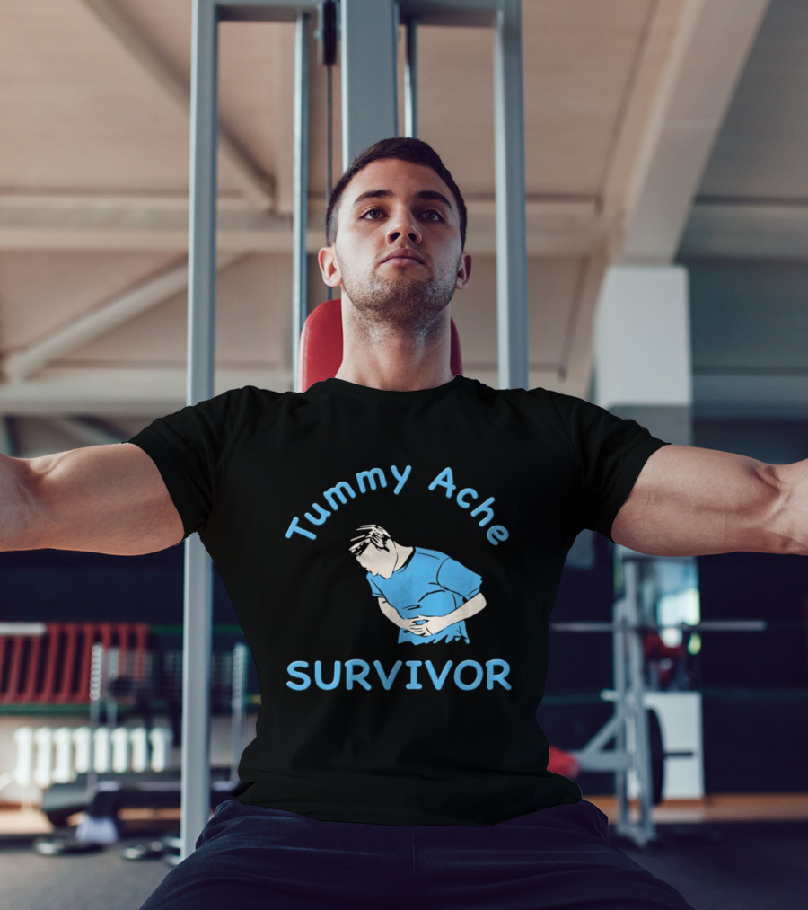 Tummy Ache Survivor Blue Figure T-Shirt