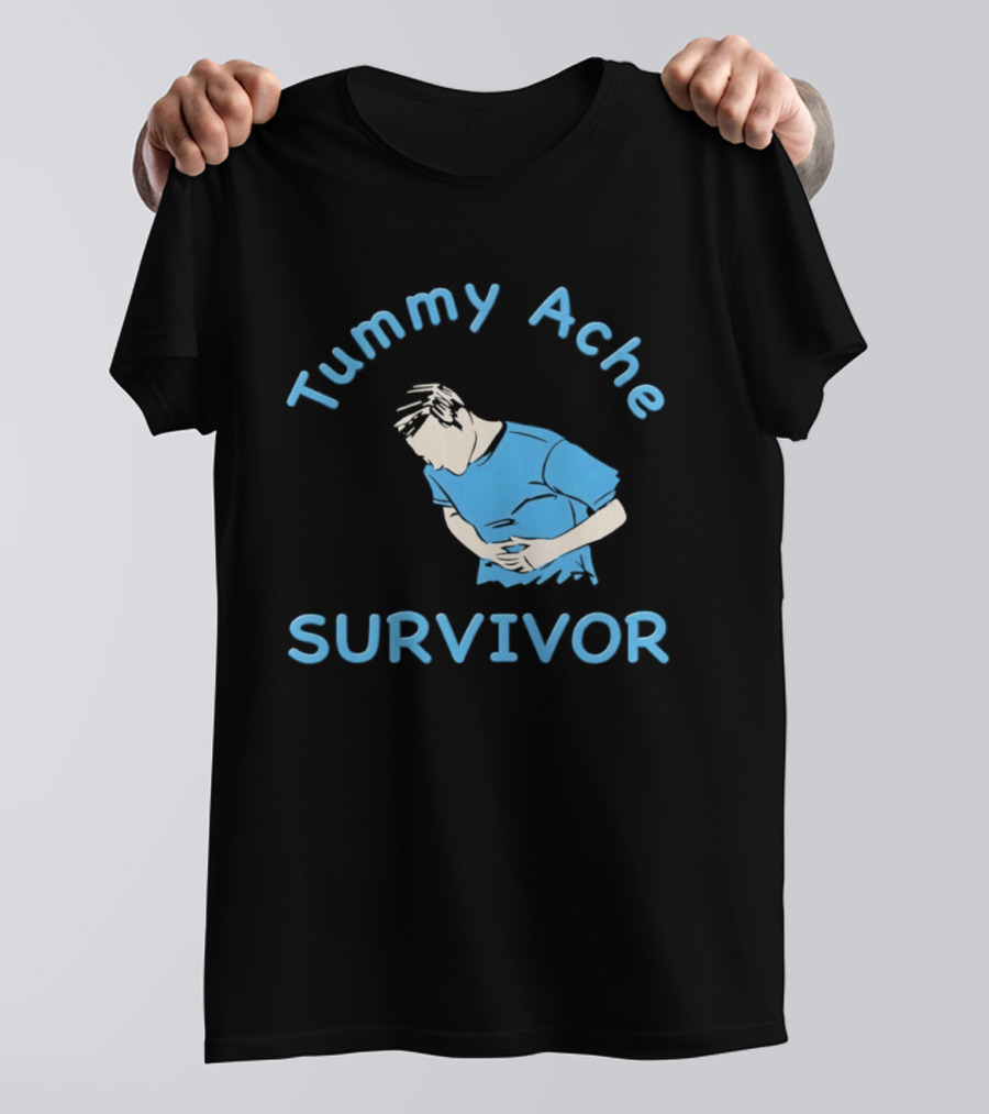 Tummy Ache Survivor Blue Figure T-Shirt