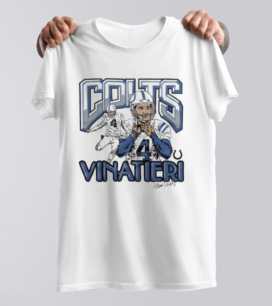Indianapolis Colts Adam Vinatieri Football Number 4 Fan Gear T-Shirt