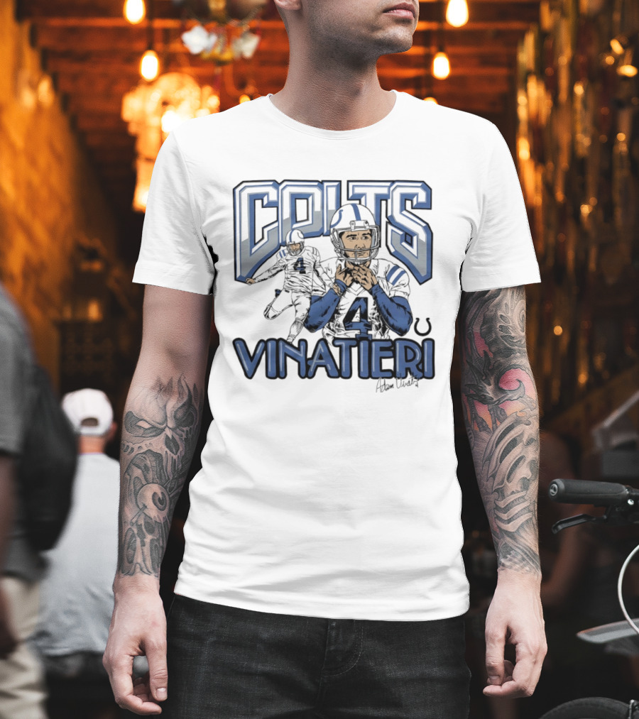 Indianapolis Colts Adam Vinatieri Football Number 4 Fan Gear T-Shirt