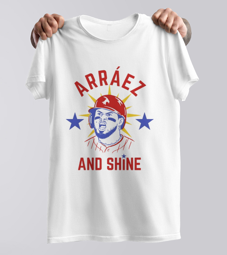 Philadelphia Phillies Arráez And Shine Baseball Starburst Promo T-Shirt