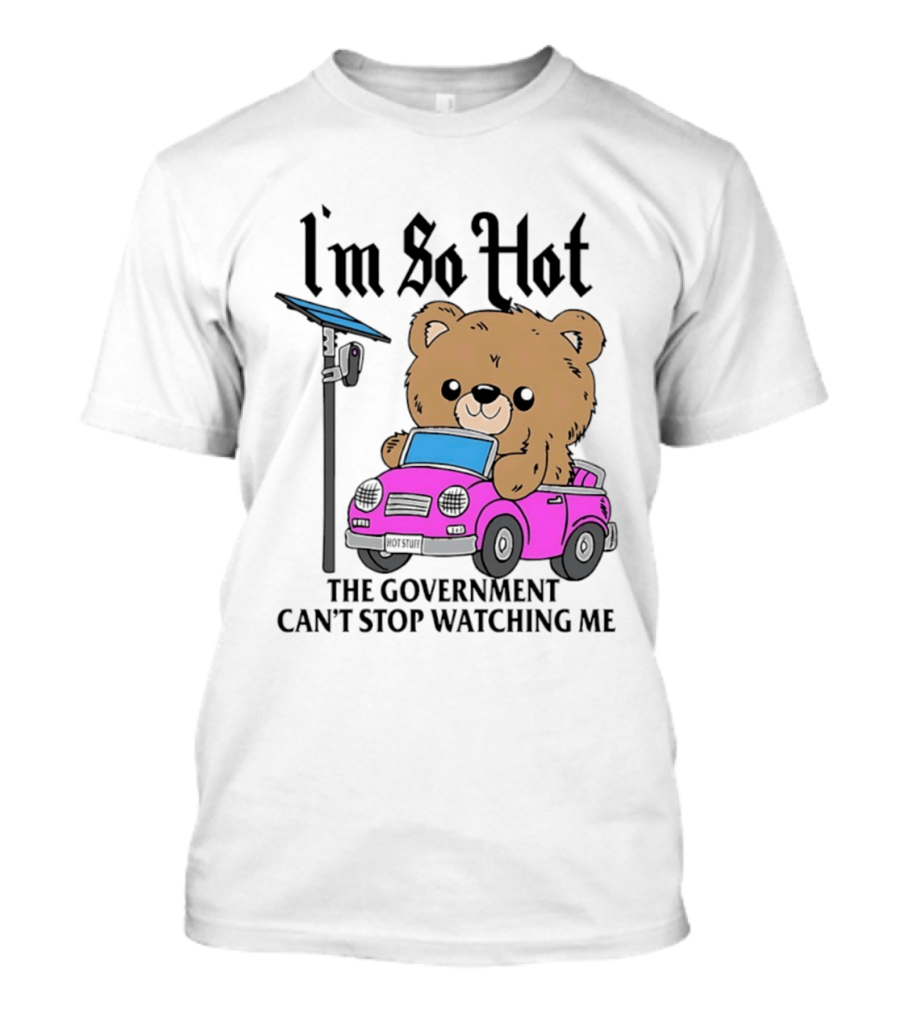 I'm So Hot Bear In Pink Car The Government Can't Stop Ing Me T-Shirt