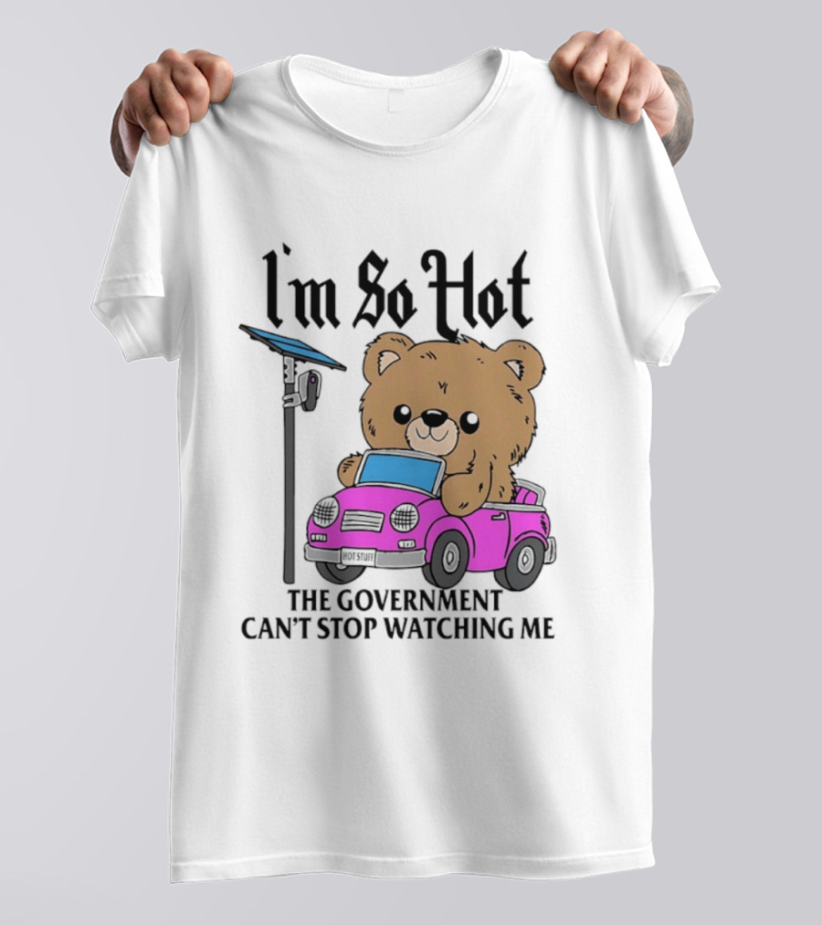 I'm So Hot Bear In Pink Car The Government Can't Stop Ing Me T-Shirt