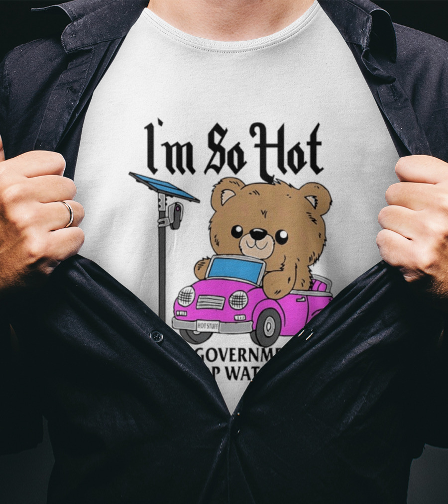 I'm So Hot Bear In Pink Car The Government Can't Stop Ing Me T-Shirt