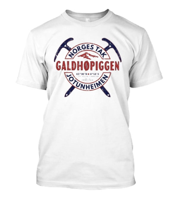 Norges Tak Galdhøpiggen Jotunheimen Norway Mountain Climbing T-Shirt