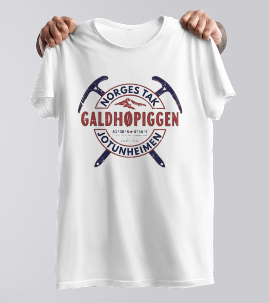 Norges Tak Galdhøpiggen Jotunheimen Norway Mountain Climbing T-Shirt