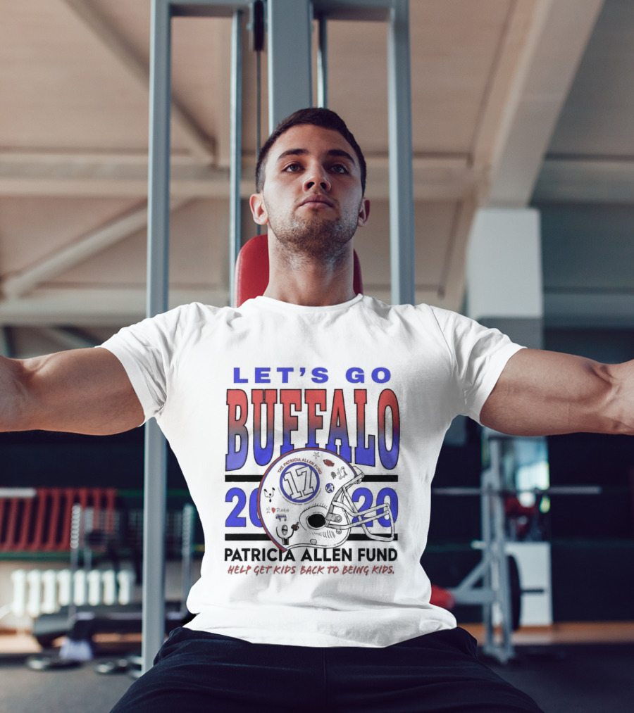 Let's Go Buffalo Patricia Allen Fund 2020 17 Helmet T-Shirt