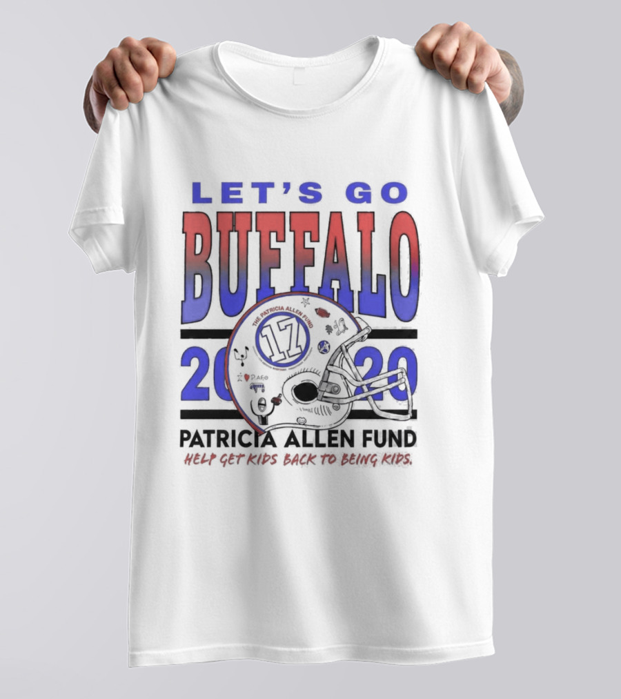 Let's Go Buffalo Patricia Allen Fund 2020 17 Helmet T-Shirt