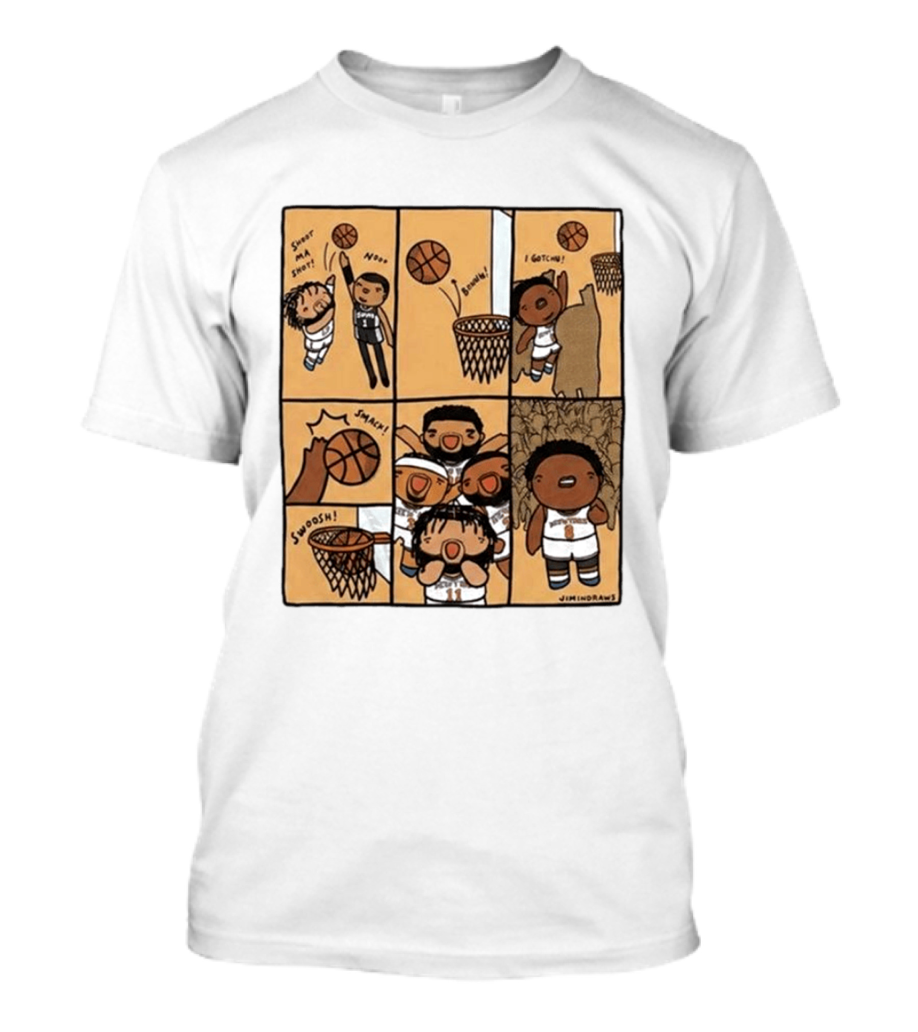 Jimindraws Karl Anthony Towns New York Knicks Comic Style Basketball Fun T-Shirt