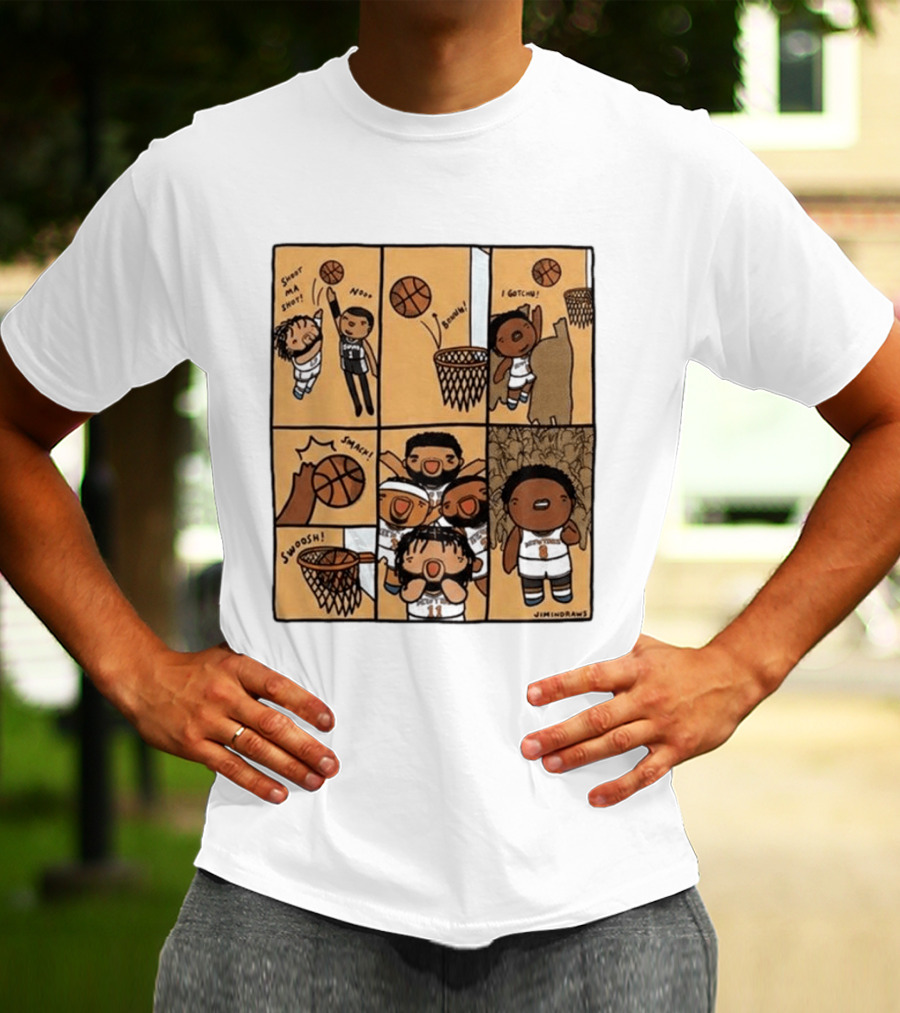Jimindraws Karl Anthony Towns New York Knicks Comic Style Basketball Fun T-Shirt