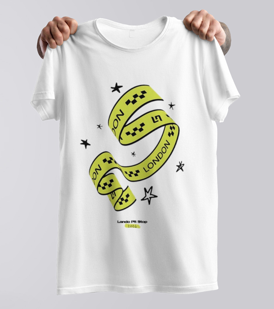 Lando Pit Stop 2026 London Racing Ribbon Stars T-Shirt