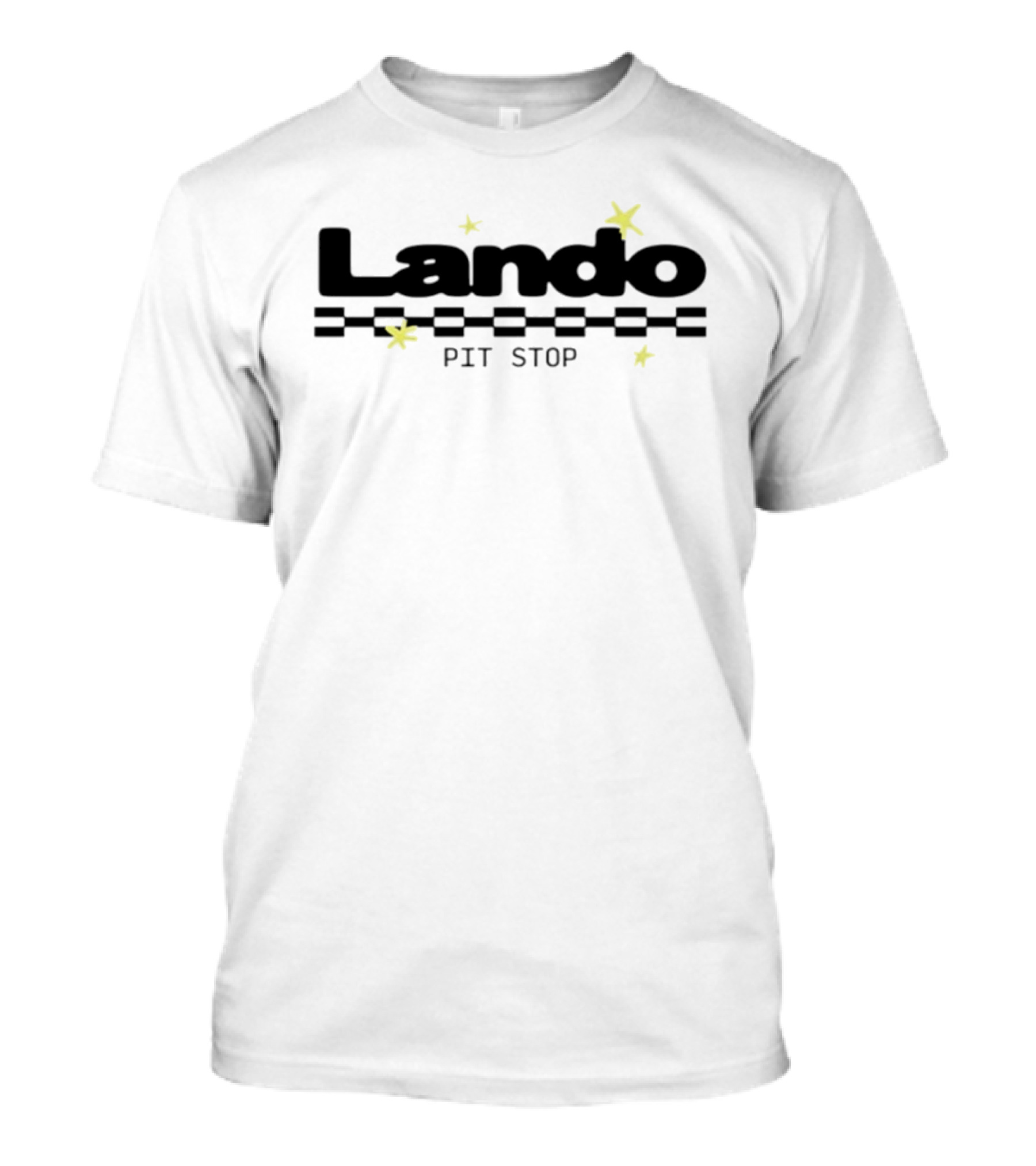Lando Pit Stop Racing Checkered Stars 2026 T-Shirt