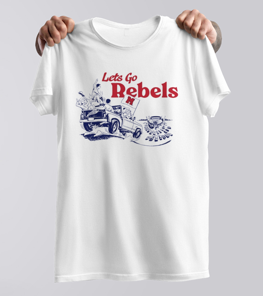 Let's Go Rebels Ole Miss Football Road Trip Adventure T-Shirt