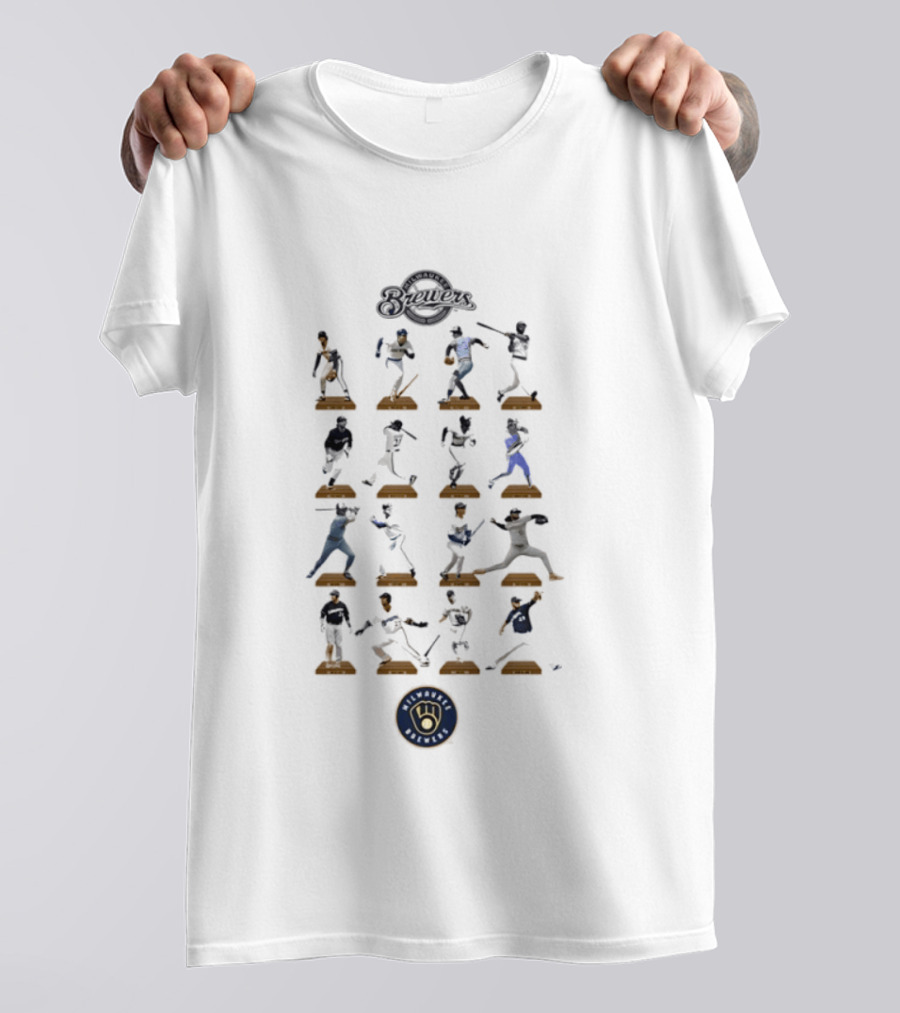 Milwaukee Brewers Legends Hall Of Fame MLB Baseball Players Iconic Moments T-Shirt