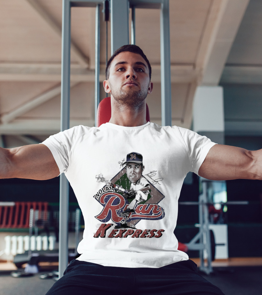 Nolan Ryan Texas Rangers Bruce Stark 34 K Express T-Shirt