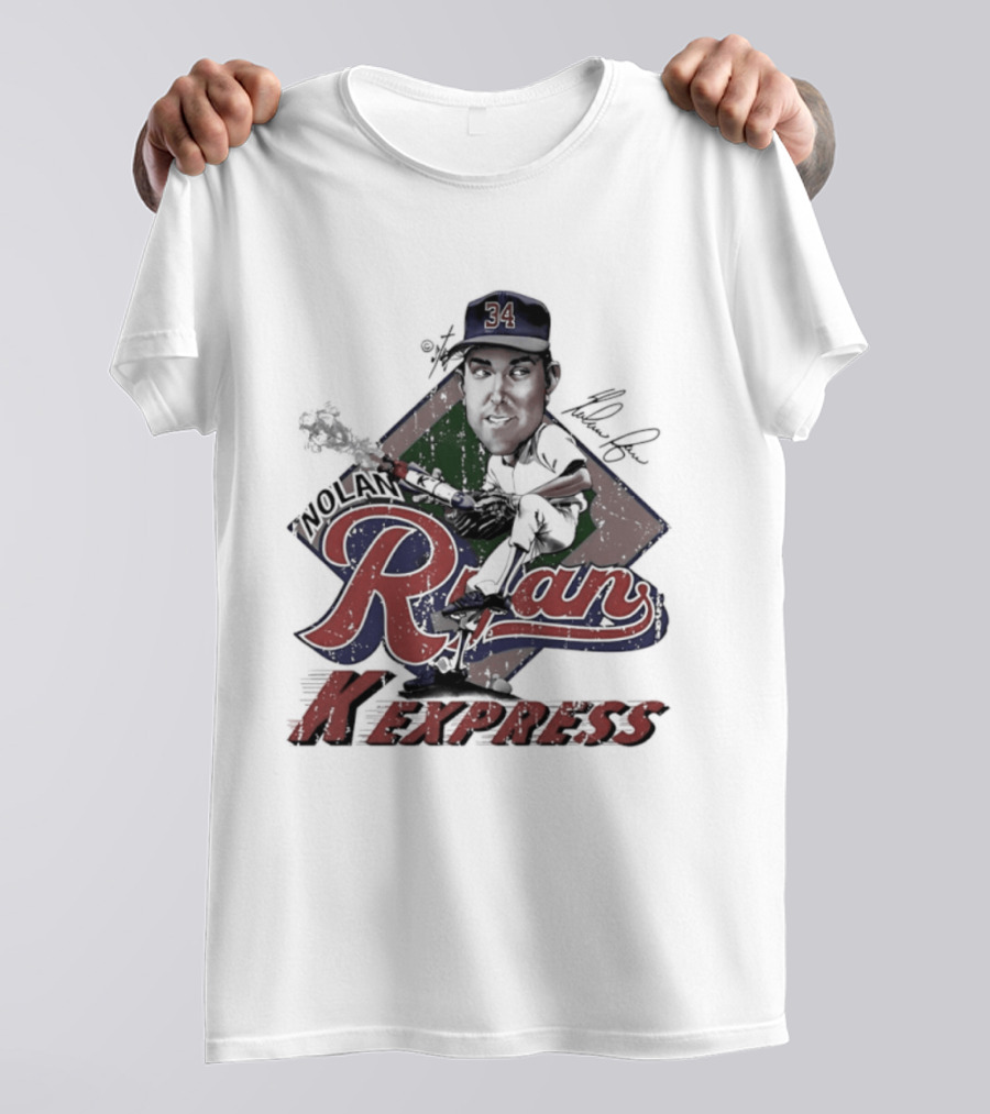 Nolan Ryan Texas Rangers Bruce Stark 34 K Express T-Shirt