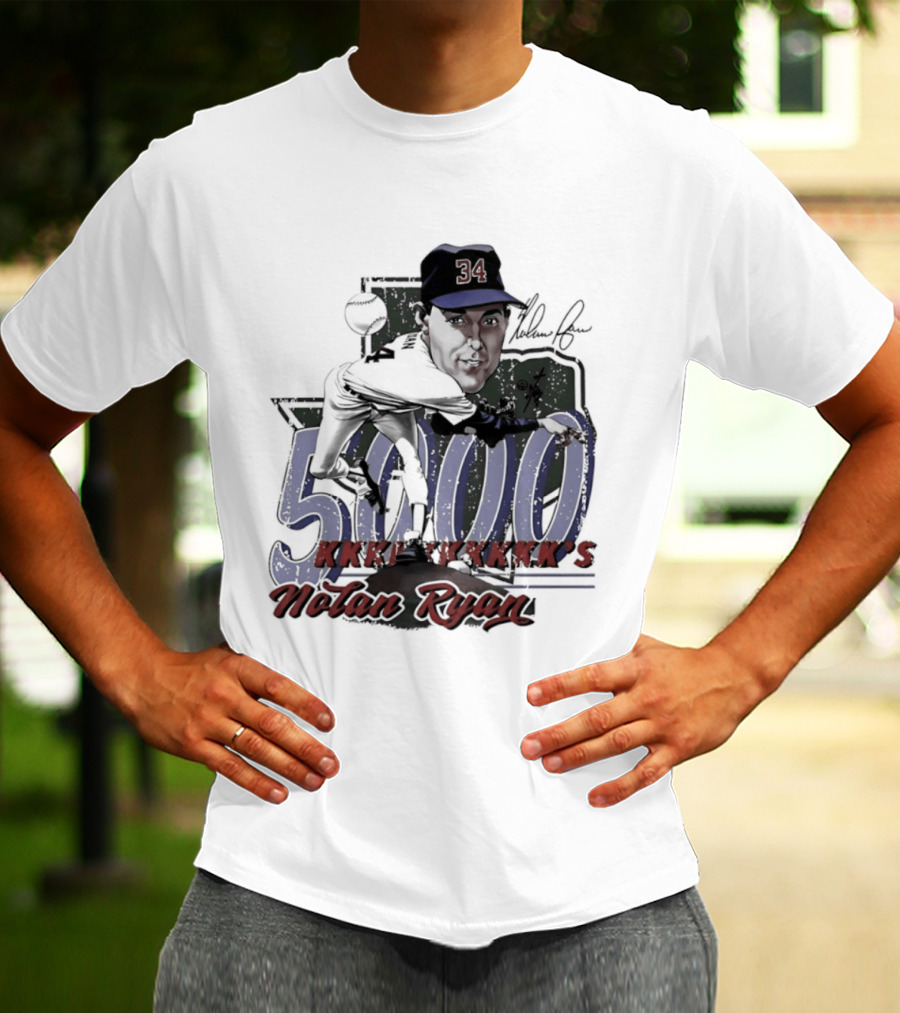 Nolan Ryan 5000 Strikeouts Texas Rangers Bruce Stark T-Shirt