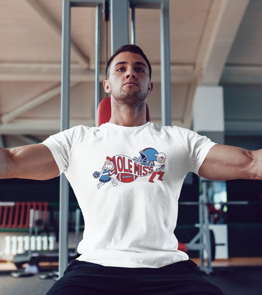 Ole Miss Rebels Football Run With Cheerleader T-Shirt
