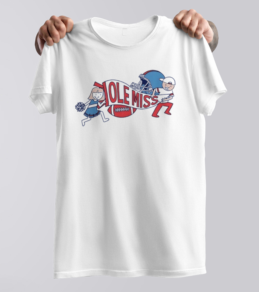 Ole Miss Rebels Football Run With Cheerleader T-Shirt