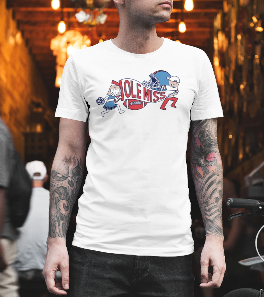 Ole Miss Rebels Football Run With Cheerleader T-Shirt