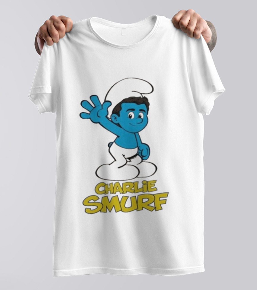 Charlie Smurf Collaboration With Smurfs And Charlie Kirk T-Shirt
