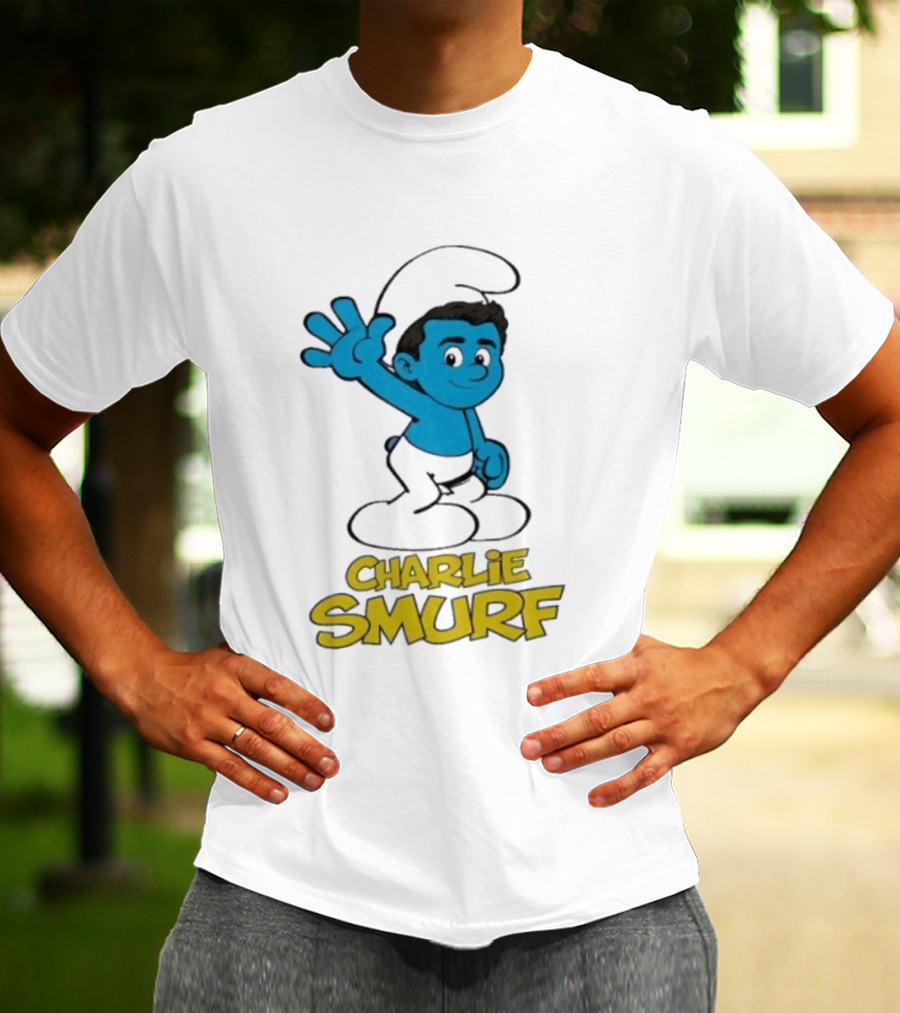 Charlie Smurf Collaboration With Smurfs And Charlie Kirk T-Shirt