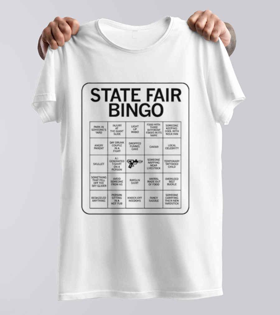 State Fair Bingo Card Fun 2026 Activities 2026 T-Shirt