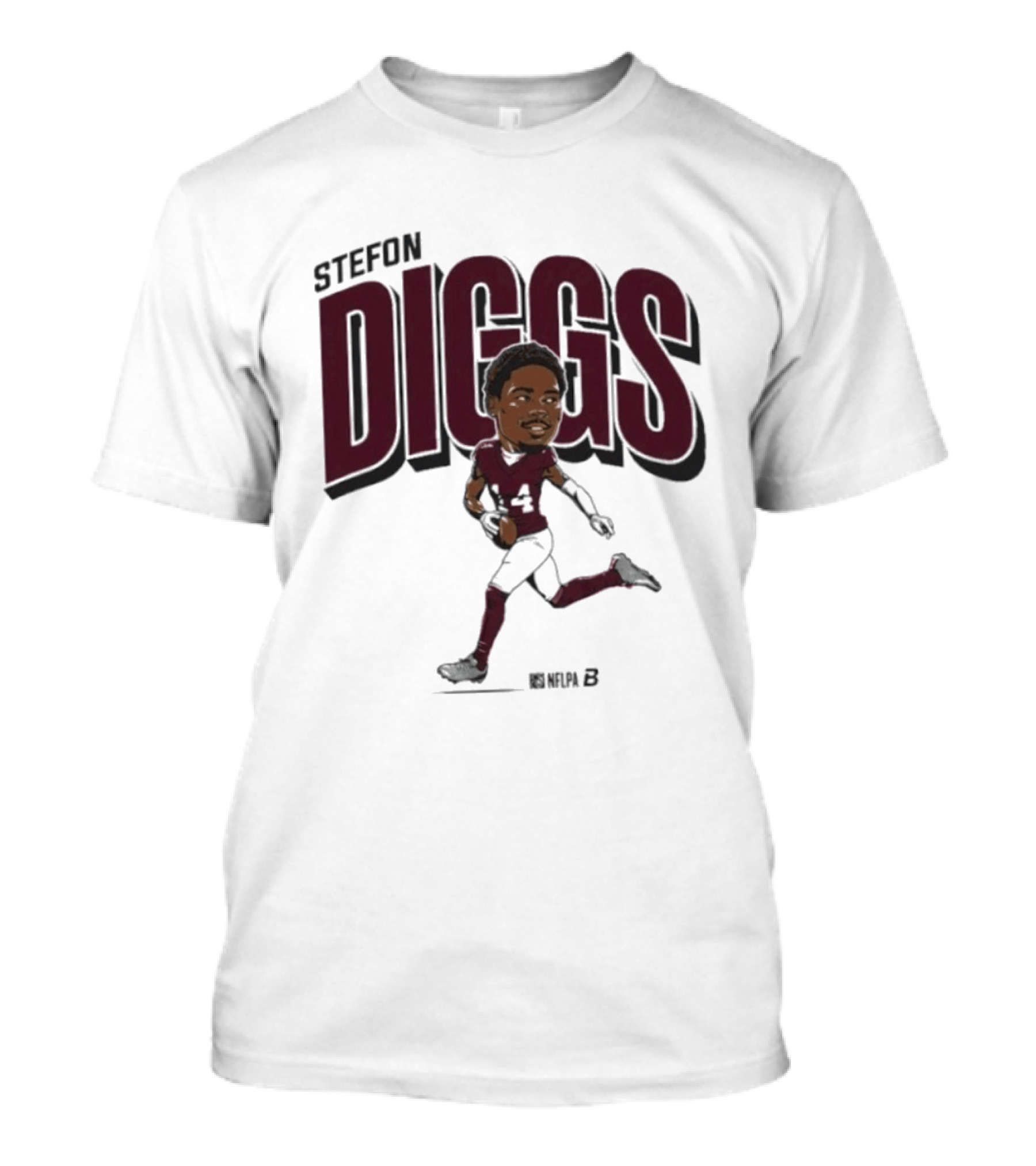 Stefon Diggs Caricature Football Art By Duna B T-Shirt
