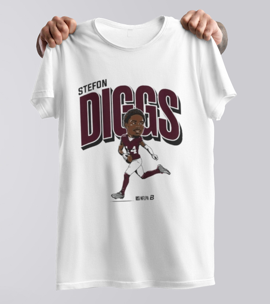 Stefon Diggs Caricature Football Art By Duna B T-Shirt