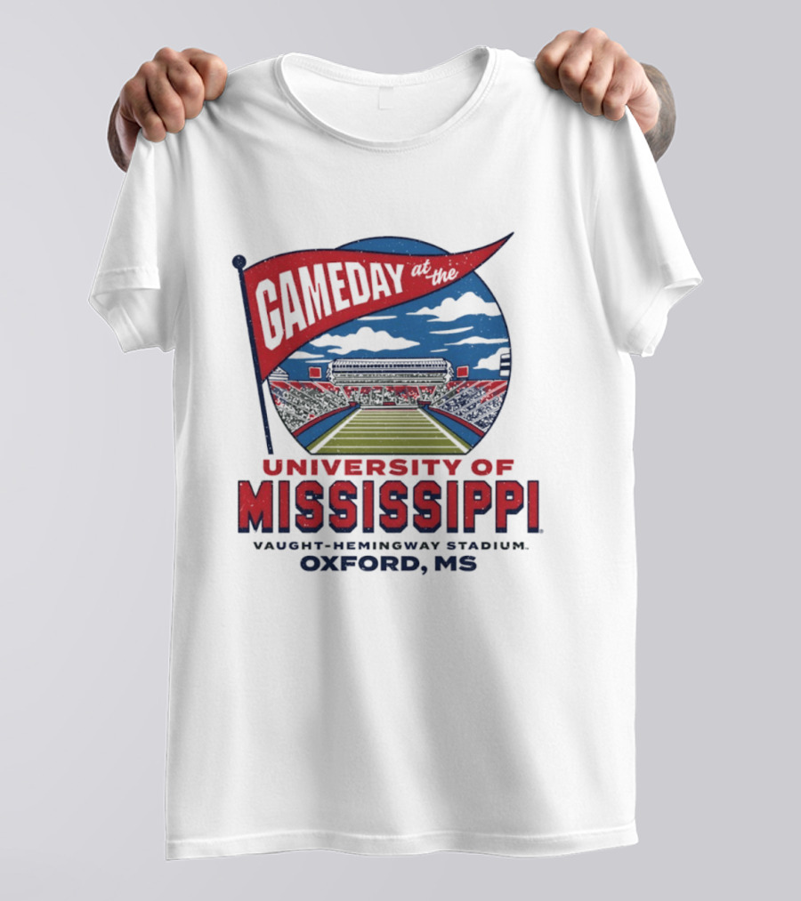 University Of Mississippi Gameday Vaught Hemingway Stadium Oxford MS T-Shirt