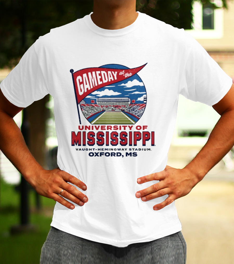 University Of Mississippi Gameday Vaught Hemingway Stadium Oxford MS T-Shirt