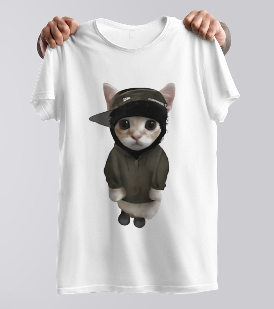 Yeat Cat Meme Cap Hip Hop T-Shirt
