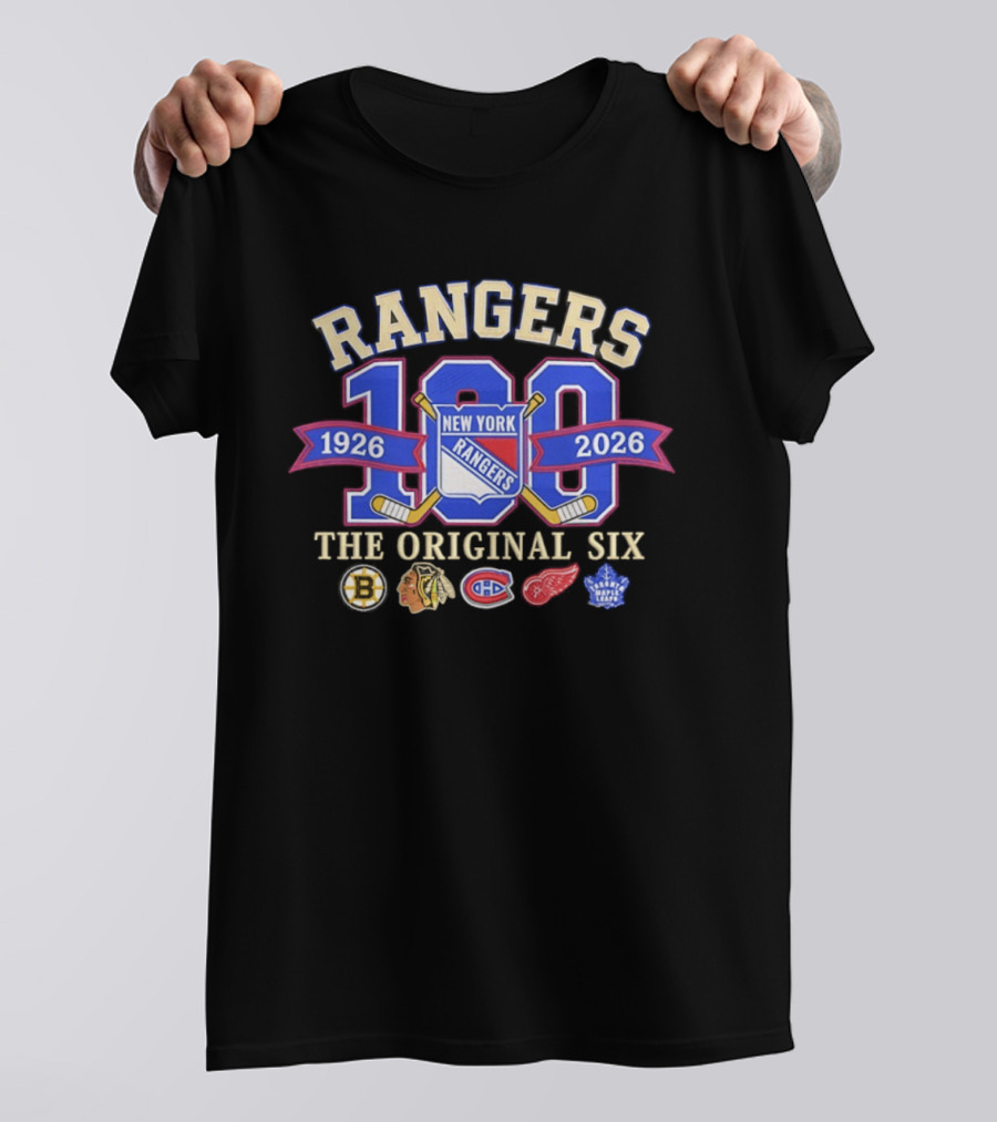 Rangers 100 Years 1926 2026 The Original Six New York T-Shirt