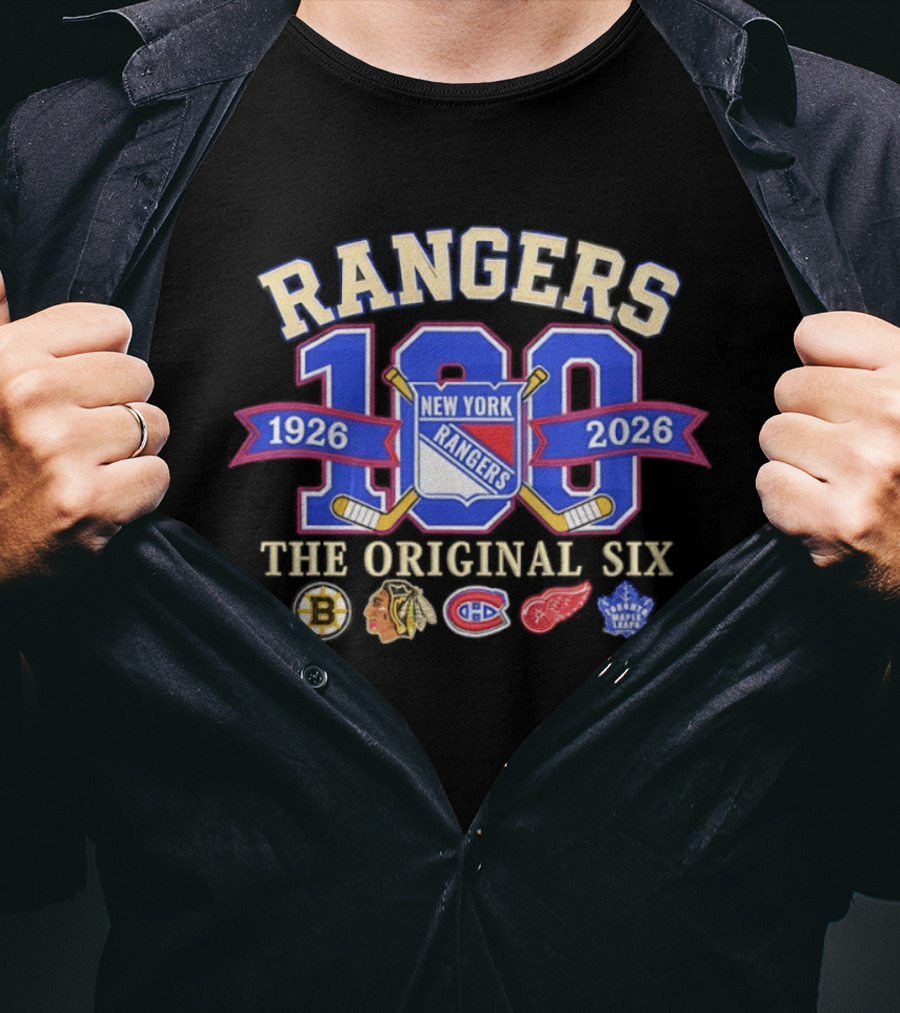Rangers 100 Years 1926 2026 The Original Six New York T-Shirt