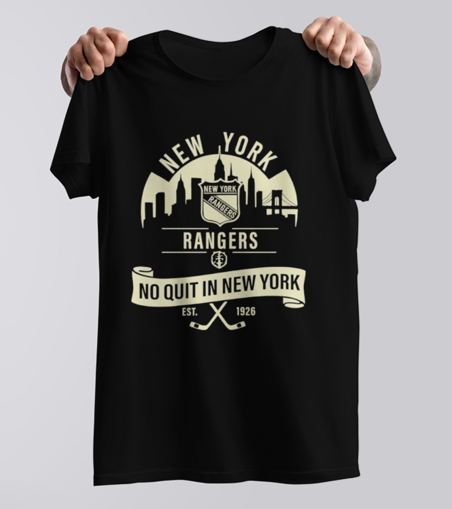 New York Rangers No Quit In New York Est 1926 Skyline T-Shirt