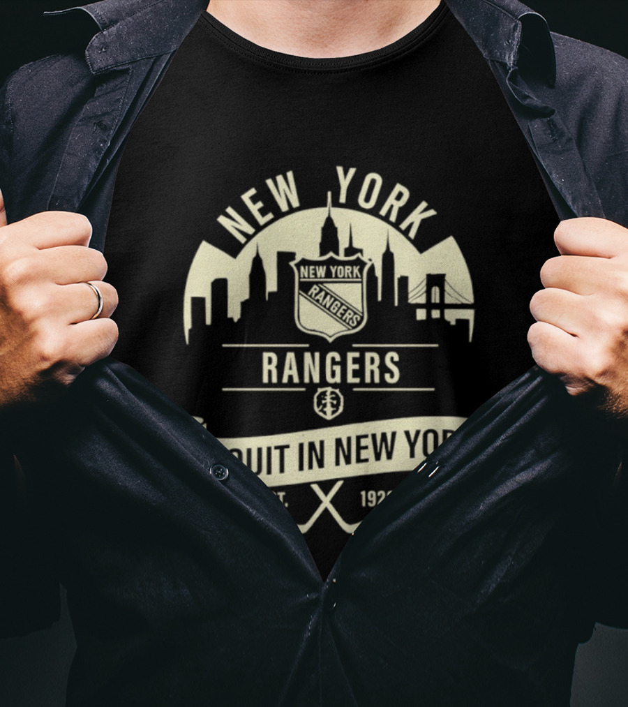 New York Rangers No Quit In New York Est 1926 Skyline T-Shirt