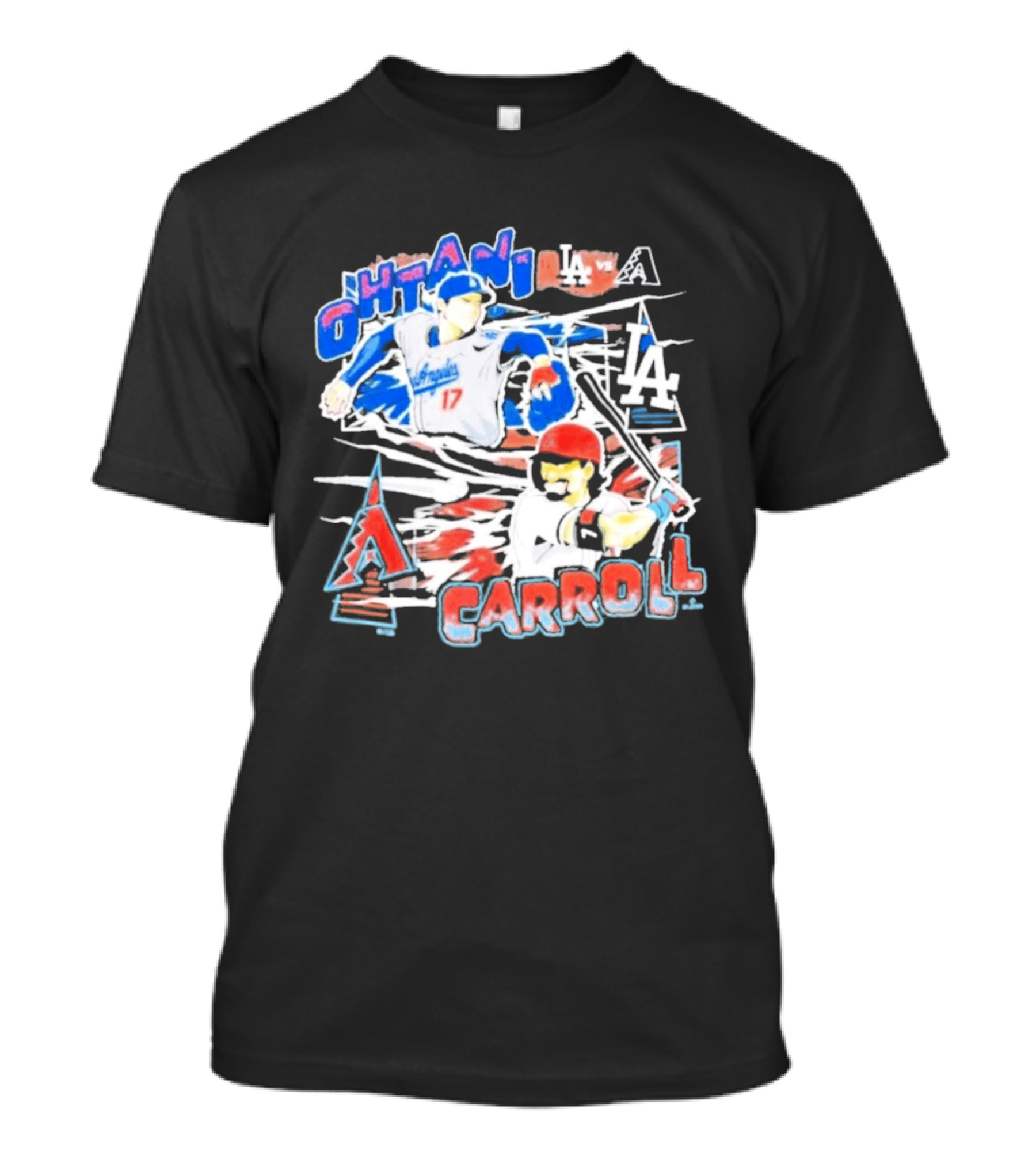 Ohtani Carroll Dodgers Angels Baseball T-Shirt