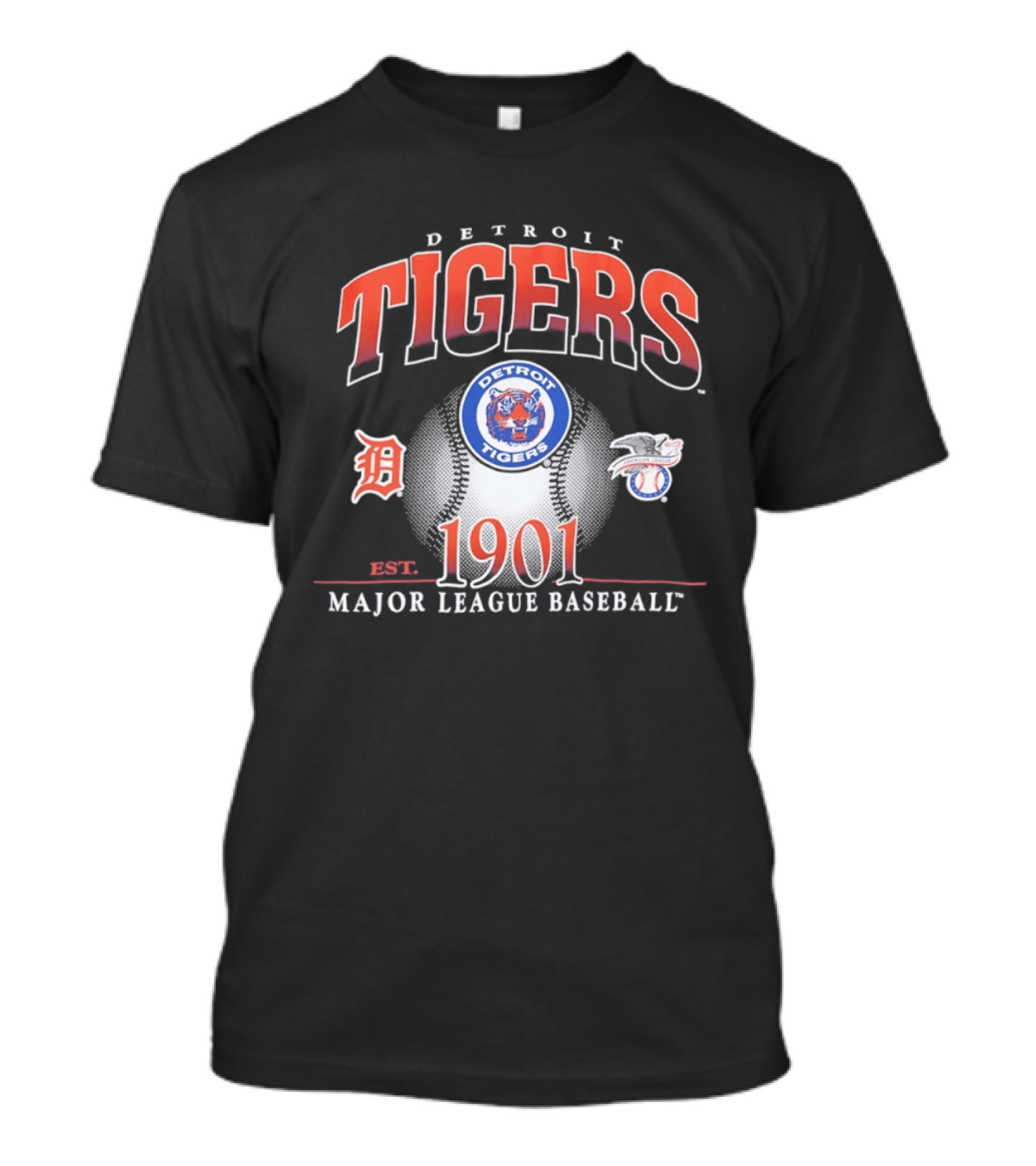 Detroit Tigers Est 1901 MLB Baseball T-Shirt