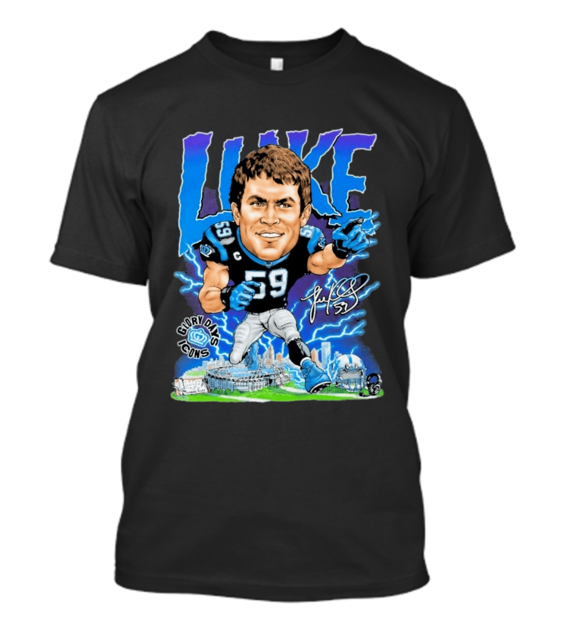 Glory Days Icons Luke 59 Football Legend T-Shirt