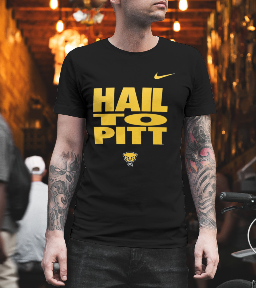 Pitt Panthers Hail To Pitt Nike Sportswear With Panther Head T-Shirt