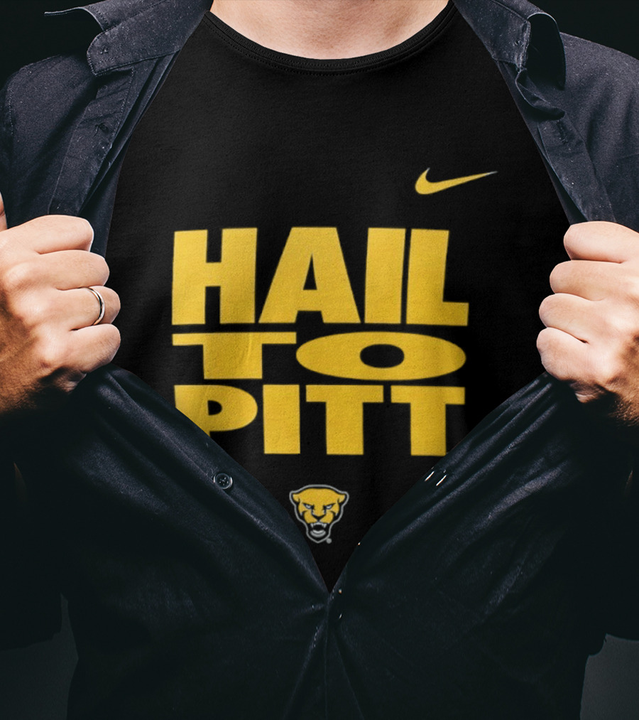 Pitt Panthers Hail To Pitt Nike Sportswear With Panther Head T-Shirt