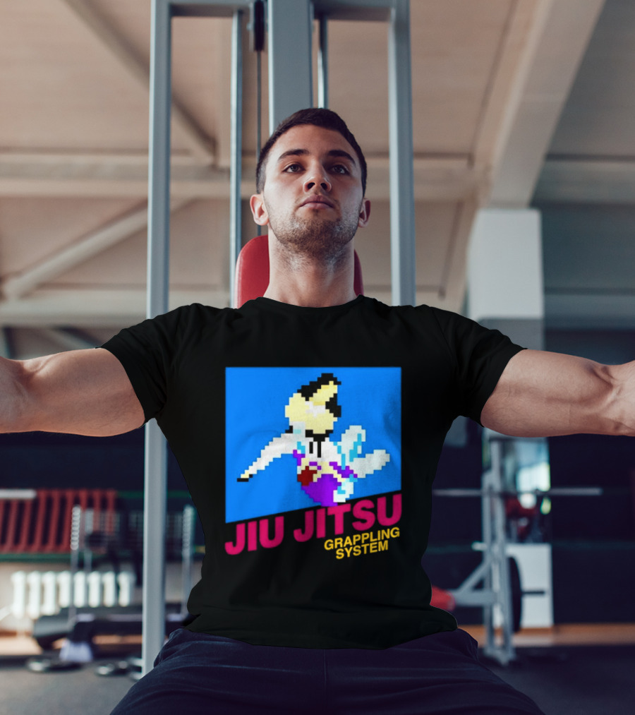 Jiu Jitsu Grappling System Retro Pixel Martial Arts BJJ T-Shirt