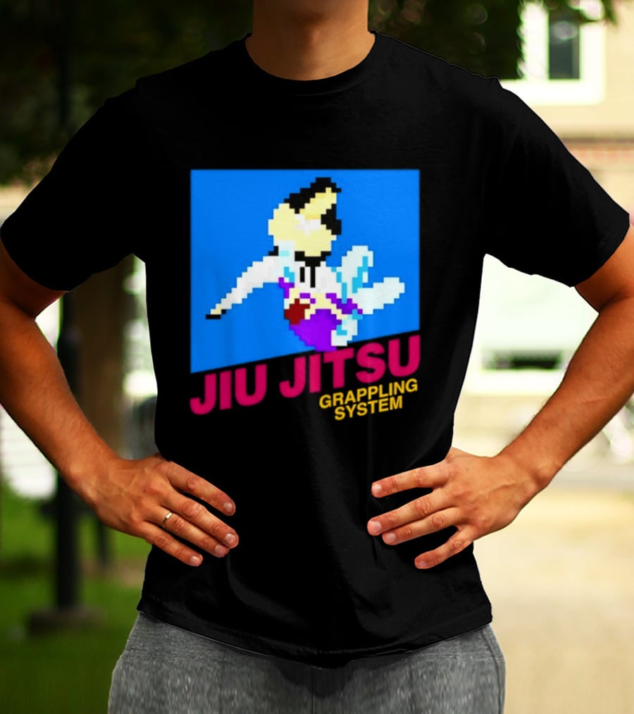 Jiu Jitsu Grappling System Retro Pixel Martial Arts BJJ T-Shirt
