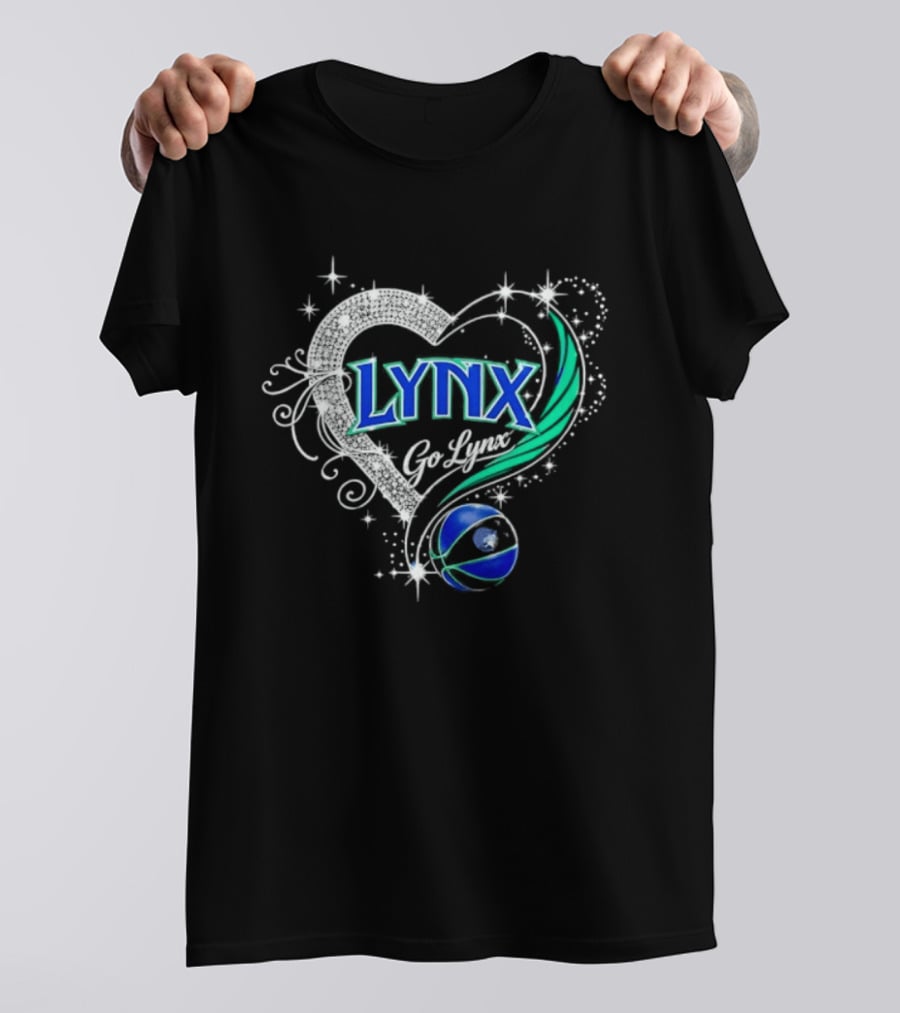 Lynx Go Lynx Minnesota Lynx WNBA Basketball Heart Stars T-Shirt