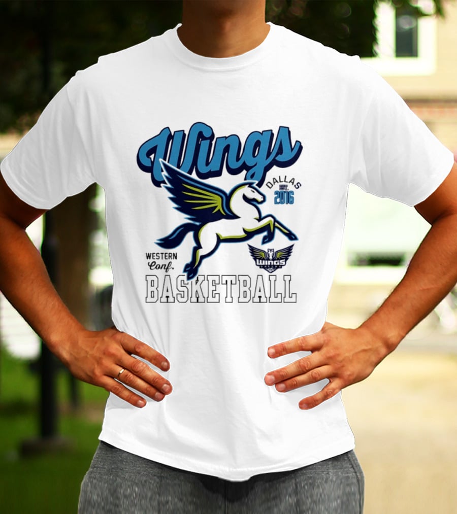 Wings Dallas 2016 Western Conf Basketball Mitchell And Ness T-Shirt